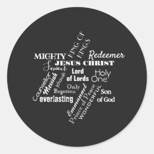 Names of Jesus Christmas Sticker
