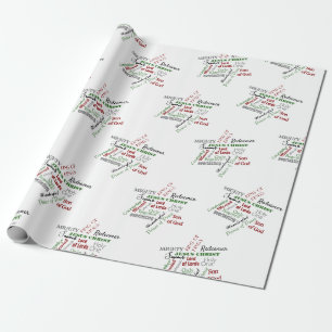Names of Jesus Christmas Wrapping Paper GRGB