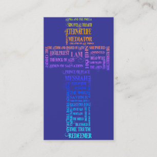 Names of Jesus Cross Business Card