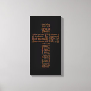 Names of Jesus Cross Canvas Print