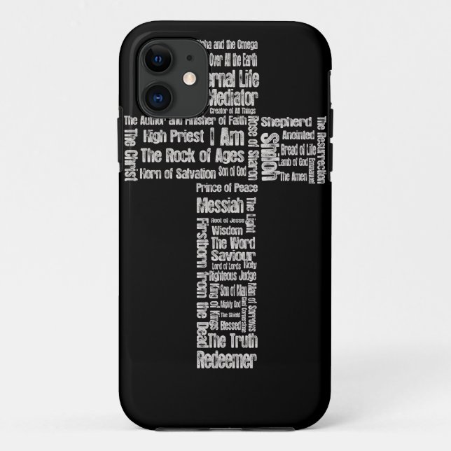 Names of Jesus Cross Case-Mate iPhone Case (Back)