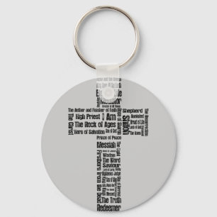 Names of Jesus Cross Keychain
