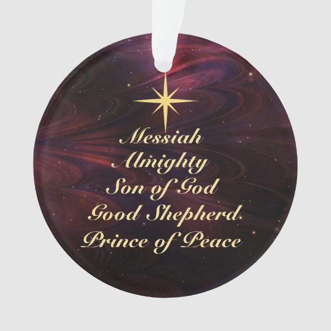 Names of Jesus - Customized Christmas Ornament (Front)