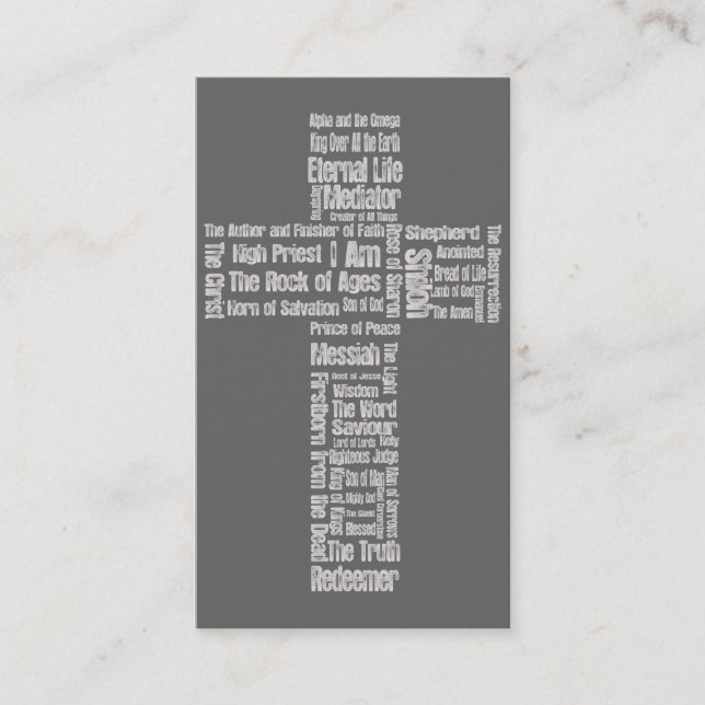 Names of Jesus/ Eph 2: 1-10 Gospel tract Business Card (Front)