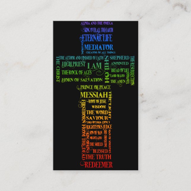 Names of Jesus/ Eph 2: 1-10 Gospel tract Business Card (Front)
