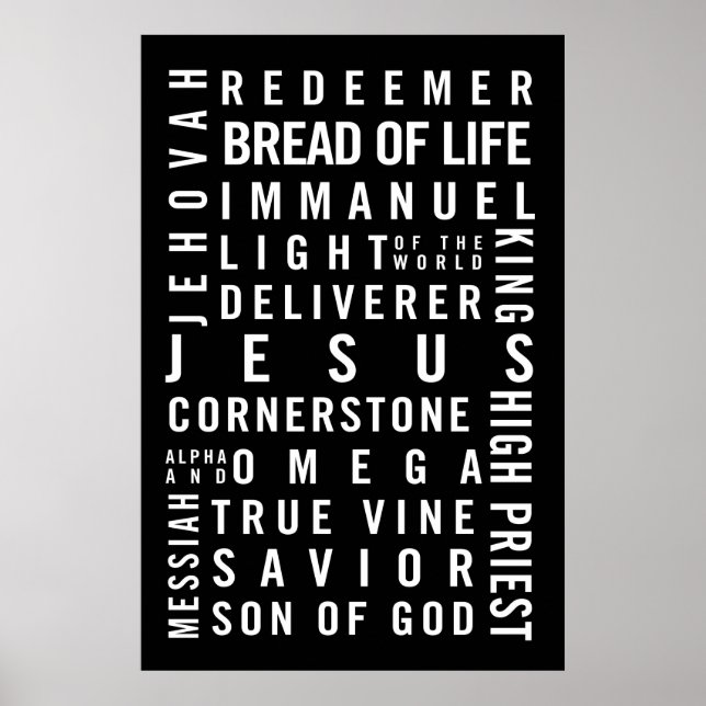 Names of Jesus Poster (Front)
