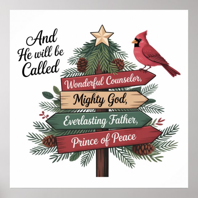 Names of Jesus Poster (Front)