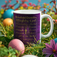Names of Jesus Purple Personalized Mug