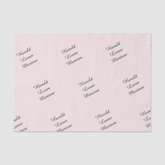 Names of Love Pink Tissue Paper