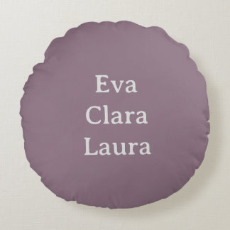 Names round pillow