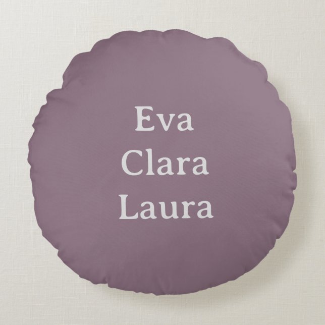Names  round pillow (Front)