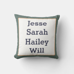 Names Throw Pillow