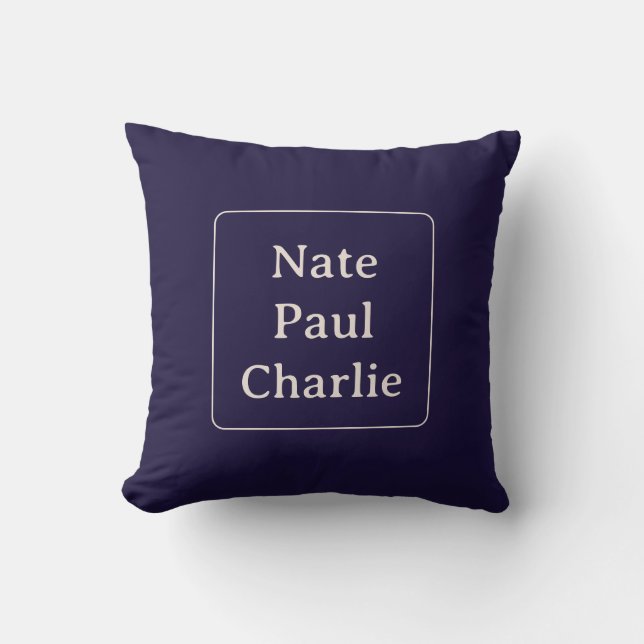 Names  throw pillow (Front)