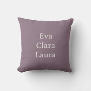 Names  throw pillow