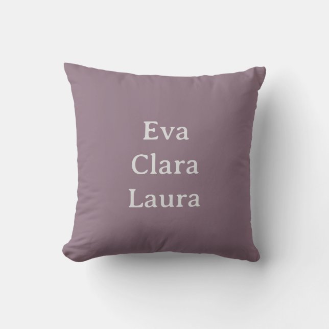 Names  throw pillow (Front)