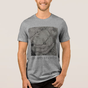 namesake magnolia, flowers, fabric, cotton, & hand Tri-Blend shirt