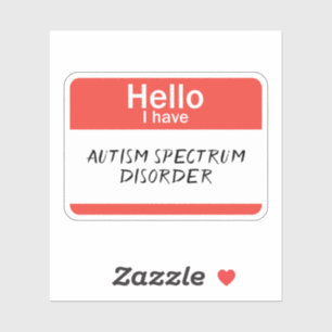 Nametag Spectrum Disorder Custom-Cut Vinyl Sticker