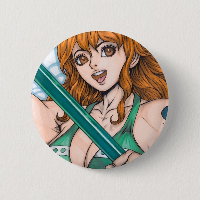 Nami ~ Cat Burglar 2 Inch Round Button (Front)