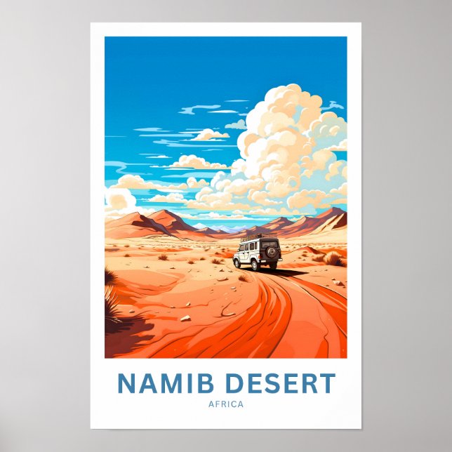 Namib Desert Africa Travel Poster (Front)