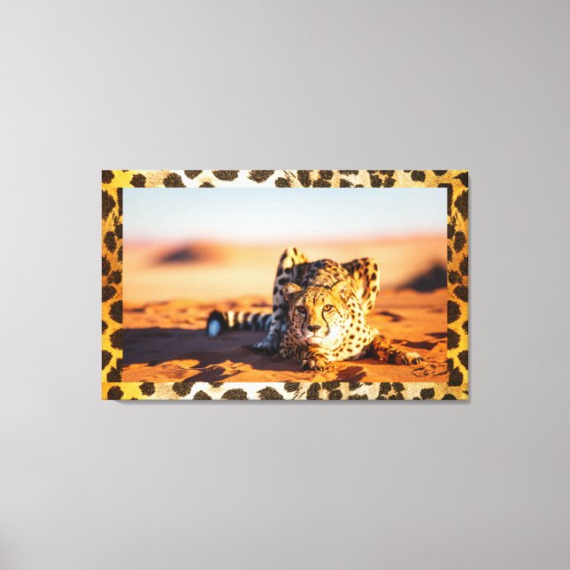Namib Desert Cheetah Wall Art (Front)