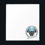 NamiBear Logo Notepad<br><div class="desc">Nami Bear is a pit bull. The only scary thing about her is the bear hat that she wears! This is a drawing of a black pit bull dog wearing a blue bear hat with a grumpy face. The dog has a cute look but the bear looks scary! We are...</div>