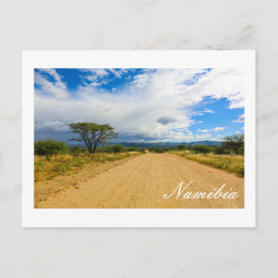 Namibia Africa Landscape Namibian Nature Road Postcard