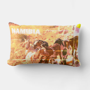 Namibia Africa Namibian Goats Lumbar Pillow