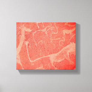 Namibia Africa Rock Art Painting Canvas Print