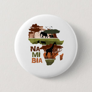 Namibia Africa Sunset Continent Nature Wild Life 2 Inch Round Button