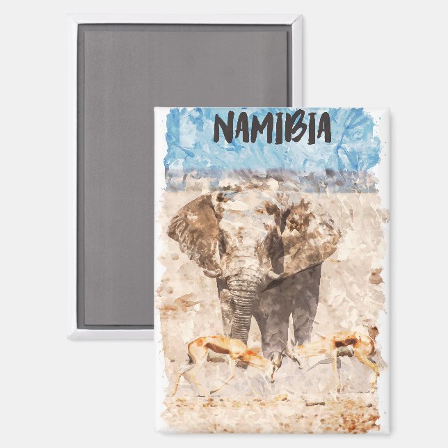 Namibia Africa Wildlife Safari Magnet (Front/Back)