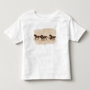 Namibia, Aus. Group of running wild horses on Toddler T-shirt