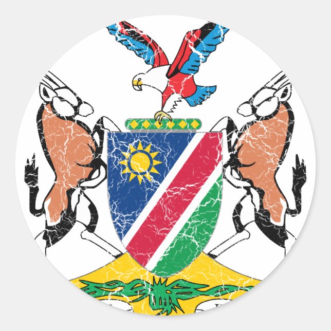 Namibia Coat Of Arms Classic Round Sticker (Front)