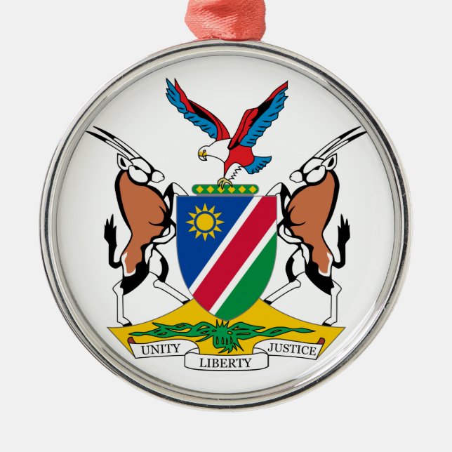 Namibia Coat of Arms Metal Ornament (Front)