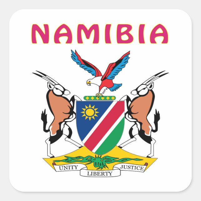 Namibia Coat Of Arms Square Sticker (Front)