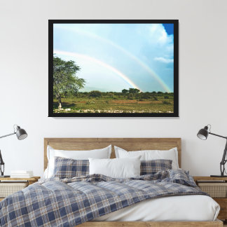 Namibia Double Rainbow Canvas Print