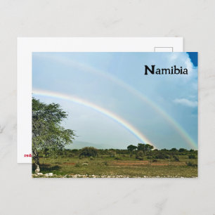 Namibia Double Rainbow Postcard