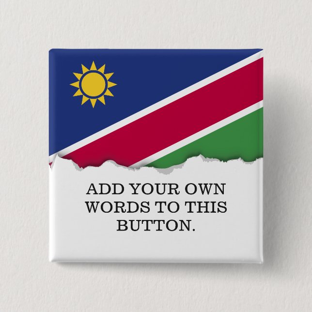 Namibia Flag 2 Inch Square Button (Front)