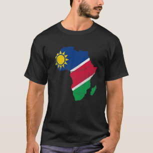 Namibia Flag Africa Continent Silhouette Gift for T-Shirt