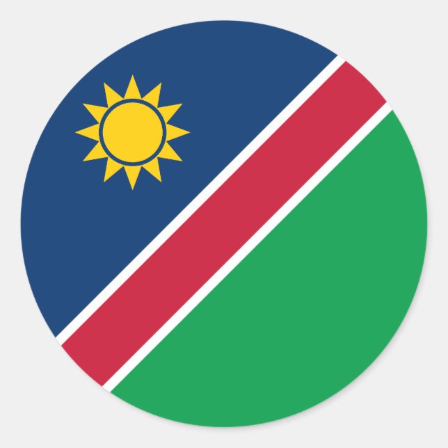 Namibia Flag Classic Round Sticker (Front)