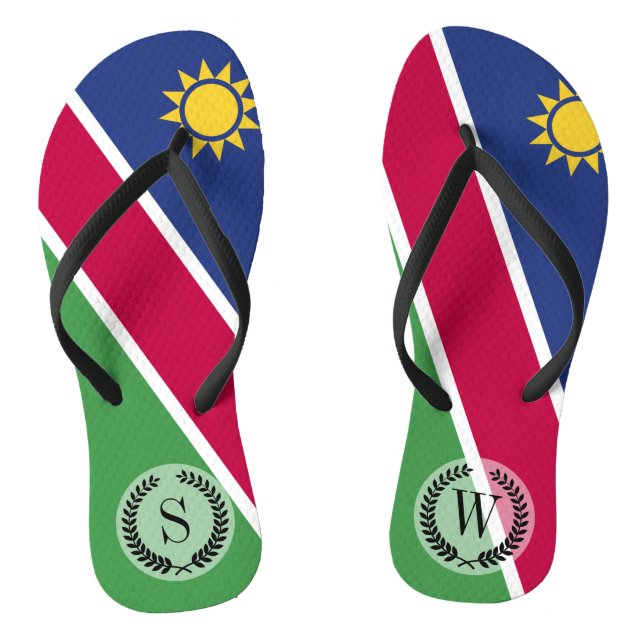 Namibia Flag Flip Flops (Footbed)