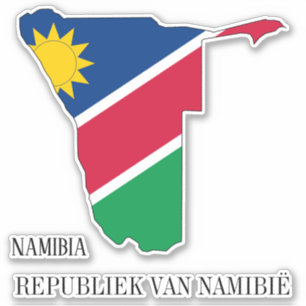Namibia Flag Map Patriotic