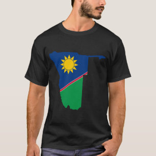 Namibia Flag Map T-Shirt
