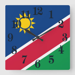 Namibia flag Namibian  Square Wall Clock