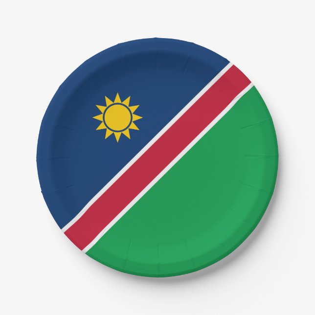 Namibia Flag Paper Plate (Front)