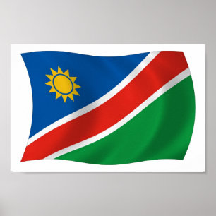 Namibia Flag Poster Print