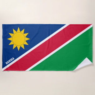 Namibia Flag Splendid Patriotic Beach Towel