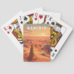 Namibia Illustration Travel Art Vintage Playing Cards