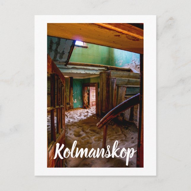 Namibia Kolmanskop House Dune Landscape Ghost Town Postcard (Front)
