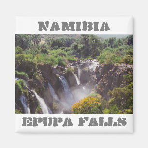 Namibia Kunene River Epupa Falls Landscape Baobabs Magnet