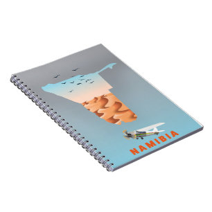 Namibia map post-it notes notebook